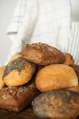 fresh bread on a table