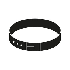 Dog collar. Belt line icon. Minimalistic collar icon. Belt pictogram. 