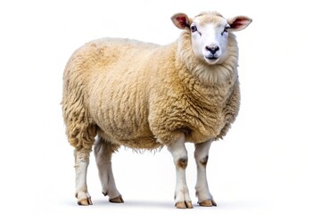 welsh mountain sheep isolated on white background