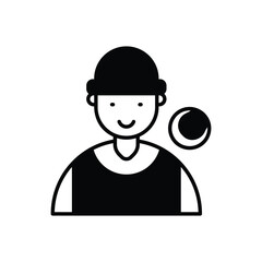 Tennis Player Vector icon