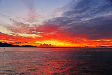 Obraz premium Winter sunrise over the Mediterranean 