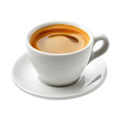 Cup of cappuccino isolated on transparent background. clipping path. png.