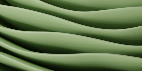 Serene Green Waves Abstract Pattern