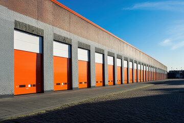 Obraz premium commercial warehouse exterior 