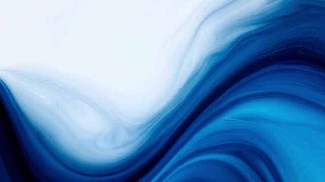 Abstract blue and white gradient background with smooth blurred texture, soft fluid motion, ethereal digital artwork