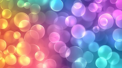 Rainbow Bokeh Background: Vibrant, Colorful, Abstract Circles