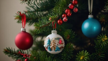 Fototapeta premium Joyful holiday display lighting up our front yard with cheer