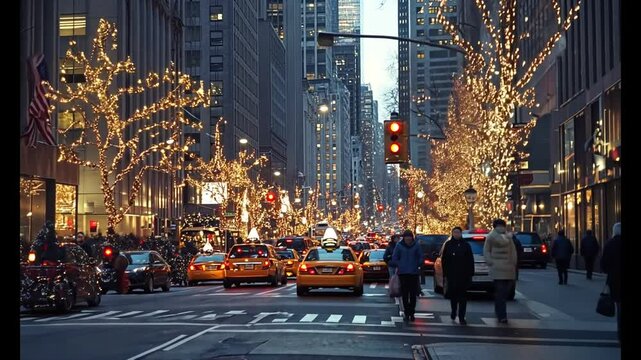 Magical Christmas Evening in New York City