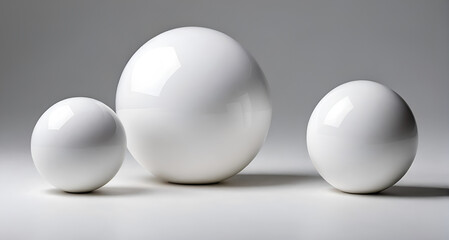 three white balls