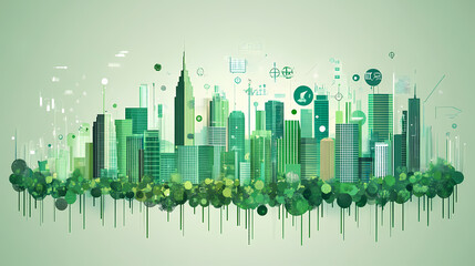 Fototapeta premium Market growth data analysis global finance sector infographic digital environment analytical view business insights. Networked Growth. Illustration