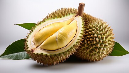 Obraz premium fresh durian fruit isolated over transparent background