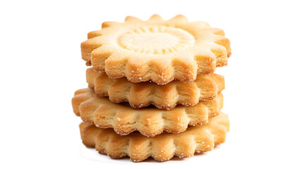 A stack of cookies with a sun design on them. The cookies are stacked on top of each other