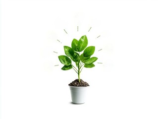 Fototapeta premium Green Plant Growth Infographic for Business Sustainability Ideas