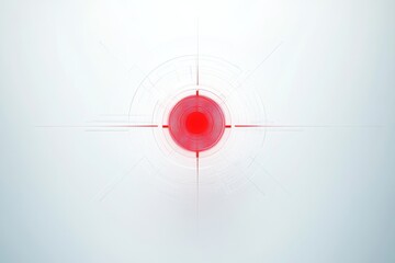 Red Target Centered on White Background