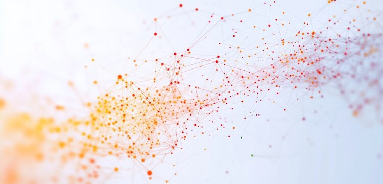 Abstract network of interconnected points - Powered by Adobe