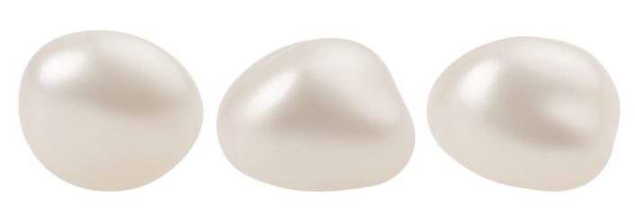 Pearl isolated on white background, full depth of field