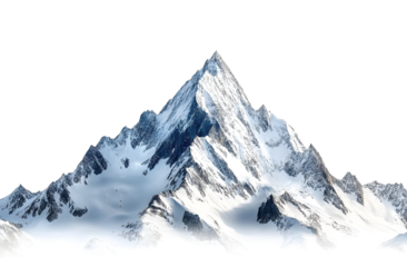 mountain peak in the snow