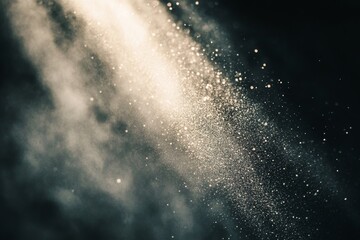 Light Streaking Through Powder Cloud