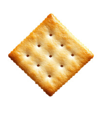 Single Square Cracker on Transparent Background, PNG
