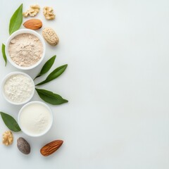 Stylish Plant-Based Protein Showcase with Natural Ingredients