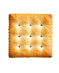Single Square Cracker on Transparent Background, PNG