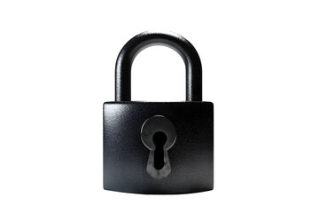 Naklejka premium Secure Lock A Detailed Image of a Black Padlock with Keyhole for Safety and Protection Concept