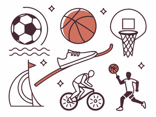 Set of Sports and Outdoor Activities Icons