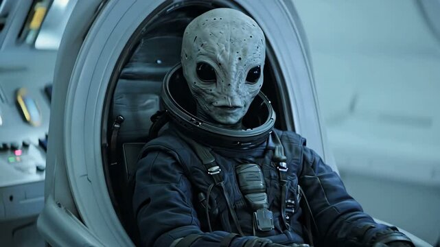 An Unforgettable Alien Encounter in Space Unveiling a Mysterious Extraterrestrial Being from Beyond