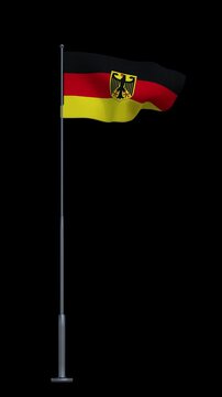 animated flag of germany isolated