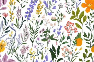 A painted floral pattern.