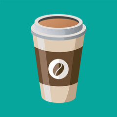 Coffee cup cartoon vector art Illustration 
