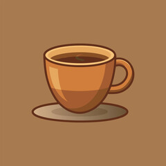 Coffee cup cartoon vector art Illustration 