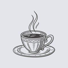 Coffee cup cartoon vector art Illustration 