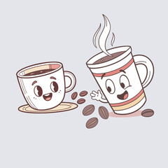 Coffee cup cartoon vector art Illustration 