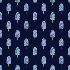 Seamless pattern with ice cream doodle for decorative print, wrapping paper, greeting cards, wallpaper and fabric