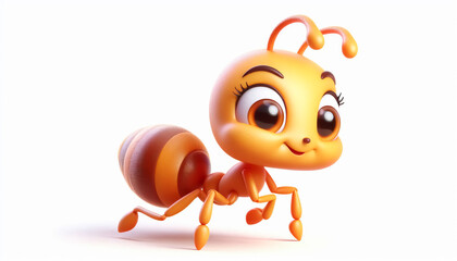 Obraz premium 3D funny ant cartoon illustration