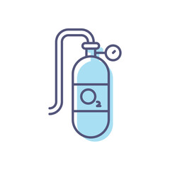 Oxygen Cylinder Vector icon