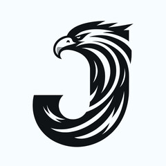 Fototapeta premium Minimalist Black Eagle Logo for Professional Branding