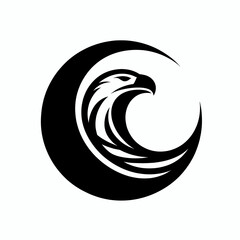 Naklejka premium Shielded Eagle Logo Symbol of Strength and Protection