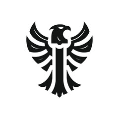Distinctive Black Eagle Logo for Professional Branding