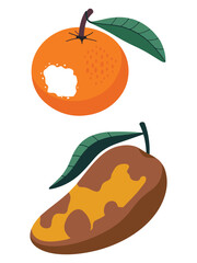 Garden Fruits with Rotting Skin and Foul Odor