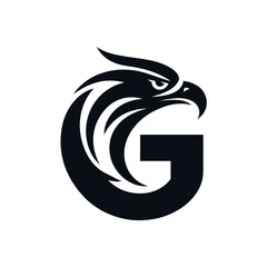 Naklejka premium Bold Black Eagle Logo for Professional Branding