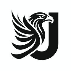 Fototapeta premium Legendary Black Eagle Logo for Professional Branding