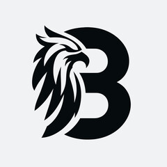 Fototapeta premium Blacken Eagle Logo Premium and Luxury Business Branding