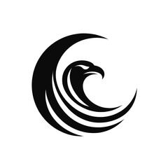 Fototapeta premium Minimalist Black Eagle Logo for Professional Branding