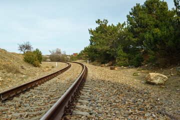 railway in the forest