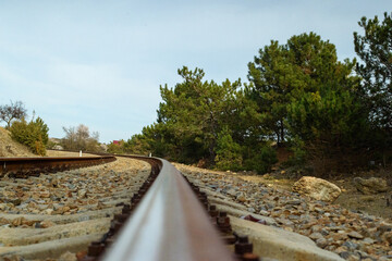 railway in the forest