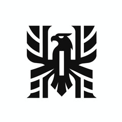 Distinctive Black Eagle Logo for Professional Branding