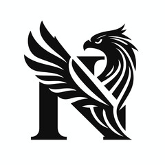 Courageous Black Eagle Logo for Professional Branding