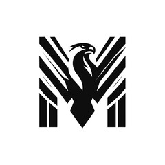 Abstract Eagle Logo Unique and Artistic Logo Concept